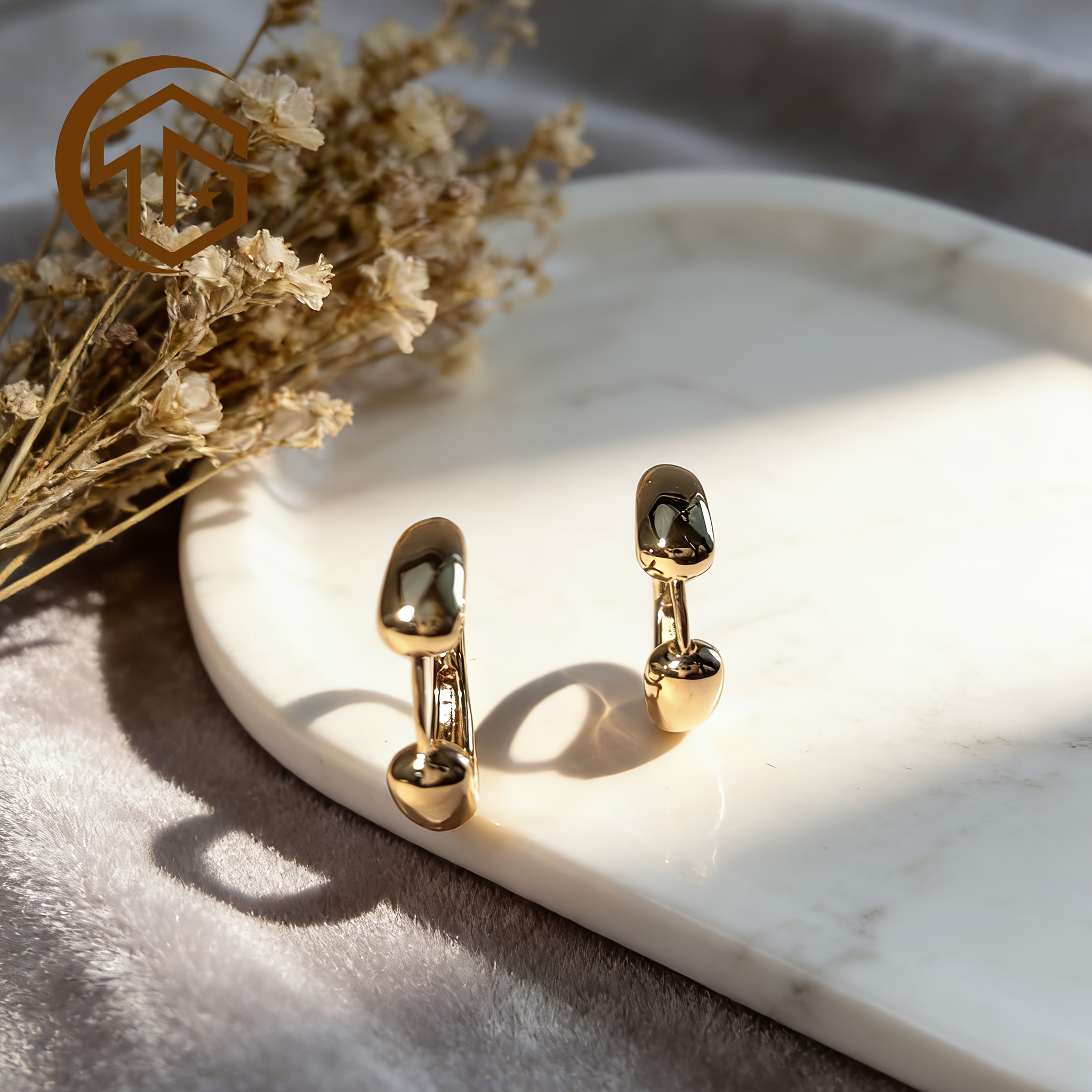 Women's 925 Silver Ear Rings Plated with 18K Gold